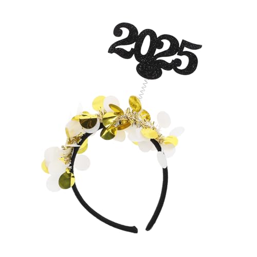 VALICLUD Neujahrs Stirnband Dekorativer Haarreif für Silvesterpartys Vielseitiges Accessoire für Damen Bequem und für Festliche Anlässe und Besondere Feierlichkeiten von VALICLUD