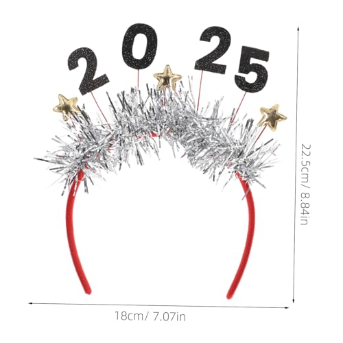 VALICLUD Neujahrs stirnband mit Zahlen und Sternen Langlebiges Schwarzes Party kopfschmuck für Silvester Feiertagsfeiern Vielseitig für Bühnenauftritte und Festliche Events Geeignet von VALICLUD