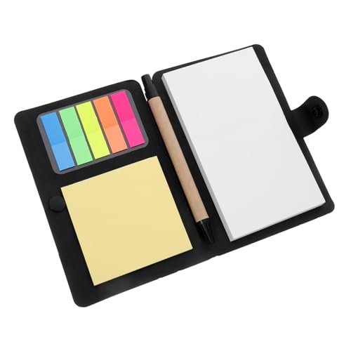 VALICLUD Notizblock-Set notizbuch Notizbücher mit Tabs Notebook Sticky Tabs japanische Schulsachen kleines Spiralheft Reisebüro-Versorgungsset Papier Schwarz von VALICLUD