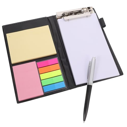 VALICLUD Notizordner Leere Notizregister Taschennotizbuch Buchmarker Aufkleber College Essentials Planer Trennblätter Register Flagge Farbige Etiketten Klemmbrett Folio von VALICLUD
