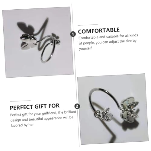 VALICLUD Offener Damenschmuck Ring mit Perlen und Zirkonia Verstellbarer Fingerschmuck Modische Nageldekoration Eleganter Silberring für Party und Alltag VALICLUD Offener Damenschmuck Ring mit Perlen und Zirkonia Verstellbarer Fingerschmuck Modische Nageldekoration Eleganter Silberring für Party und Alltag von VALICLUD
