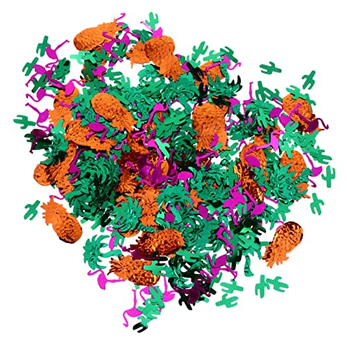 VALICLUD Pack Hawaiian Party Tischdekoration Konfetti mit Cactus Ananas Flamingo Kokospalme Motiven Bunte Streudeko für Geburtstag Festival DIY Basteln Festliche Partysequins von VALICLUD