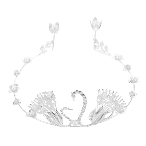 VALICLUD Perle Krone Ornament Minikronen für Blumenarrangements Silberkuchendekorationen Mini Crown Cake Topper alles gute zum geburtstag topper Kronenschmuck Kuchendeckel Eisenblech von VALICLUD