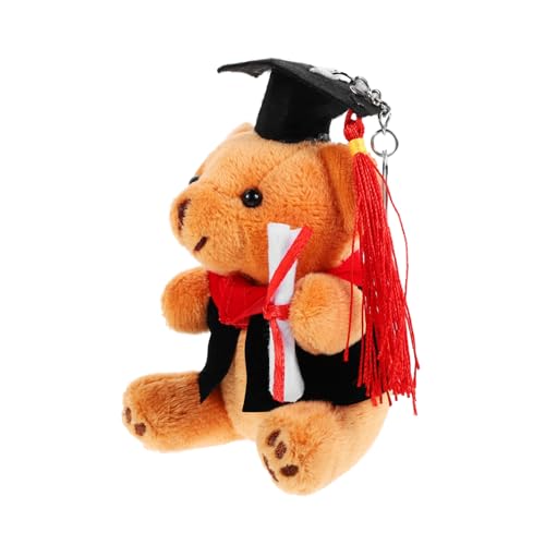 VALICLUD Plüschtier Anhänger Bär Puppe Schlüsselanhänger Plüschbär Schlüsselanhänger Cartoon Bär Schlüsselanhänger Ornament Schlüssel Hängendes Ornament Abschluss Bär Schlüsselanhänger von VALICLUD