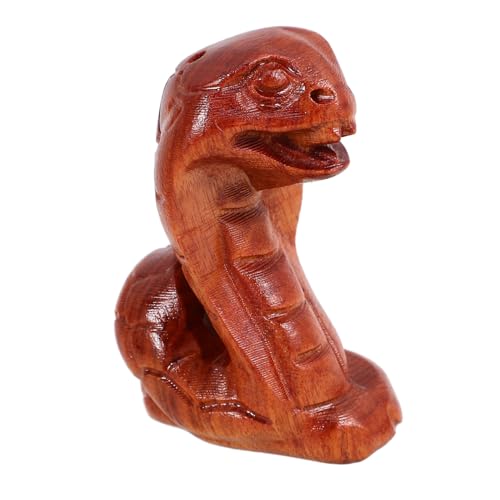 VALICLUD Realistische Holzschlangenfigur Handgeschnitzte Dekoration für Bücherregal Tisch Garten Leicht Robust für Kreativität Holzfigur für Wohnkultur Feng Shui von VALICLUD