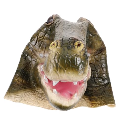VALICLUD Realistische Krokodil Kopfmaske aus Latex und Sicher Vielseitig Einsetzbar für Halloween Cosplay Maskenball und Party für Erwachsene Auffälliges Festival Kopfschmuck VALICLUD Realistische Krokodil Kopfmaske aus Latex und Sicher Vielseitig Einsetzbar für Halloween Cosplay Maskenball und Party für Erwachsene Auffälliges Festival Kopfschmuck von VALICLUD