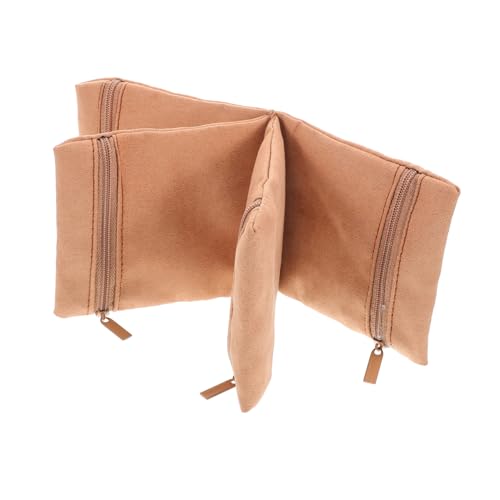 VALICLUD Reise-schmuckschatulle Aus Samt Mit Reißverschluss, Kleiner Armband-organizer Für Frauen Und Mädchen, Tragbar, Für Ohrringe, Ringe Und Halsketten von VALICLUD