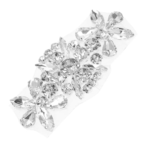 VALICLUD Rhinestone Bügelapplikation für Brautgürtel Silberner Strassbesatz mit Perlen Dekoratives Aufbügelflicken für Hochzeitskleider Langlebige DIY Verzierung für Brautmode und VALICLUD Rhinestone Bügelapplikation für Brautgürtel Silberner Strassbesatz mit Perlen Dekoratives Aufbügelflicken für Hochzeitskleider Langlebige DIY Verzierung für Brautmode und von VALICLUD