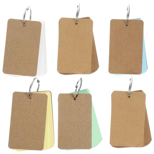 VALICLUD Ringbuch Notizblätter Portable Leere Karteikarten Notizbücher für Praktische Gedächtniskarten und Kraftpapier Karten pro Buch VALICLUD Ringbuch Notizblätter Portable Leere Karteikarten Notizbücher für Praktische Gedächtniskarten und Kraftpapier Karten pro Buch von VALICLUD
