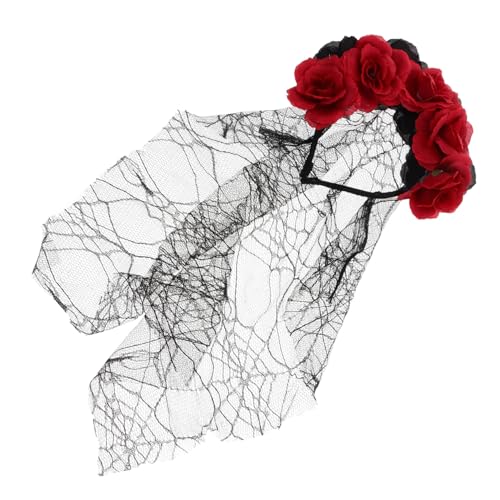 VALICLUD Rosenschleier Kopfschmuck Schleier Stirnband Floraler Tag Der Toten Stirnband Halloween Haarschmuck Halloween Stirnband Gothic Kostüm Kopfschmuck Netzstoff Schwarz VALICLUD Rosenschleier Kopfschmuck Schleier Stirnband Floraler Tag Der Toten Stirnband Halloween Haarschmuck Halloween Stirnband Gothic Kostüm Kopfschmuck Netzstoff Schwarz von VALICLUD