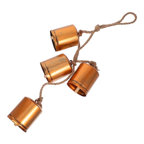 VALICLUD Rustikale Vintage Metallglocken mit Juteseil zum Aufhängen Nostalgische Kuhglocken für Tür Weihnachtsdeko Handgefertigt Attraktive Wand Gartendekoration von VALICLUD