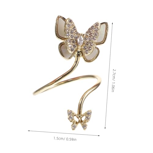 VALICLUD Schmetterling Nagelring Damen Nail Art Dekoration Kreativer Fingerring Nagelschmuck Elegant für Party Hochzeit und Alltag VALICLUD Schmetterling Nagelring Damen Nail Art Dekoration Kreativer Fingerring Nagelschmuck Elegant für Party Hochzeit und Alltag von VALICLUD