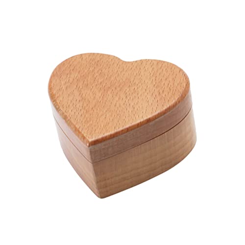VALICLUD Schmuckschatulle Aus Holz Herz Aufbewahrungshalter Vintage Organizer Vorschlag Hochzeit Kleine Schmucktruhe Schmuckbehälter von VALICLUD