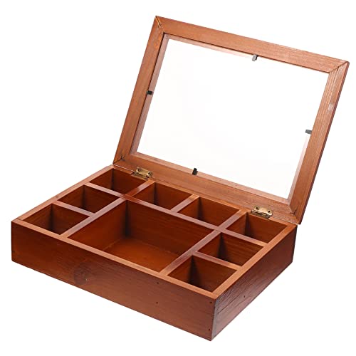 VALICLUD Schmuckschatulle Aus Massivem Holz Holzschmuckhalter Schmuckschatulle Aus Holz Aufbewahrungsbox Für Schmuck Holzschmuck Organizer Juwelierorganisator Acryl von VALICLUD
