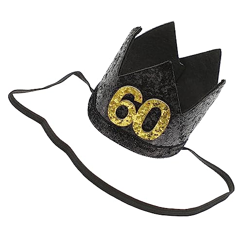 VALICLUD Schwarzer und Goldener Geburtstagskrone Partyhut Kreatives Design Bequem und Langlebig für Geburtstagsfeiern und Themenpartys Auffälliges Accessoire für Erwachsene und VALICLUD Schwarzer und Goldener Geburtstagskrone Partyhut Kreatives Design Bequem und Langlebig für Geburtstagsfeiern und Themenpartys Auffälliges Accessoire für Erwachsene und von VALICLUD