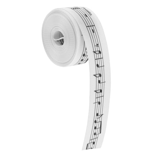 VALICLUD Schwarzes und Weißes Polyester Geschenkband mit Musiknoten Breit Lang Vielseitiges Bastelband für Geschenkverpackung Partydekoration und DIY kreativprojekte VALICLUD Schwarzes und Weißes Polyester Geschenkband mit Musiknoten Breit Lang Vielseitiges Bastelband für Geschenkverpackung Partydekoration und DIY kreativprojekte von VALICLUD