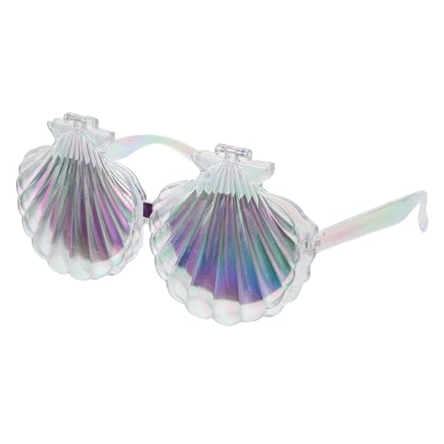 VALICLUD Shell-brille Hawaii-partybevorzugung Spaßbrille Für Party Muschelförmige Strandpartydekorationen Hawaiische Lustige Brille Luau- Transparent Stk von VALICLUD