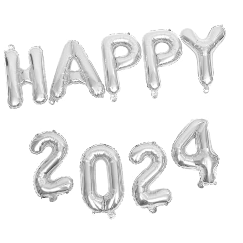 VALICLUD Silber Folienballons Happy Langlebige Aluminiumfolie Große Partydeko für Silvester Junggesellenabschied und Festliche Szenen Einfache Handhabung Hochwertige Fotorequisiten VALICLUD Silber Folienballons Happy Langlebige Aluminiumfolie Große Partydeko für Silvester Junggesellenabschied und Festliche Szenen Einfache Handhabung Hochwertige Fotorequisiten von VALICLUD