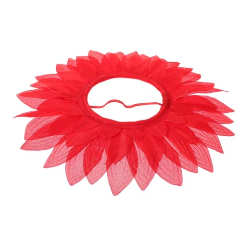 VALICLUD Sonnenblumen Kopfbedeckung für Lustiger Kostüm Hut aus Weichem für Karneval Partys und Cosplay Rot Perfektes Accessoire für Fröhliche Veranstaltungen von VALICLUD