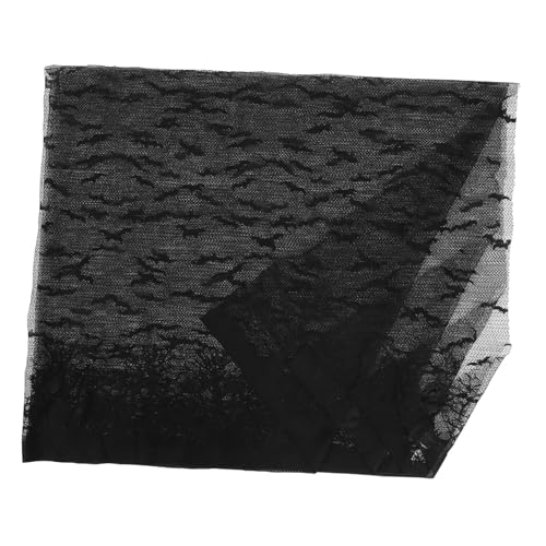 VALICLUD Spitze Halloween Tischdecke mit Schwarzen Fledermaus-Motiven Dekoratives Tischtuch für Party Stilvolle Spitzenoptik für Halloween Party und Gruselige Festdekoration VALICLUD Spitze Halloween Tischdecke mit Schwarzen Fledermaus-Motiven Dekoratives Tischtuch für Party Stilvolle Spitzenoptik für Halloween Party und Gruselige Festdekoration von VALICLUD
