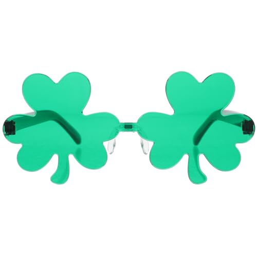 VALICLUD St. Patricks Day Irische Kleeblatt-Sonnenbrille 6 Stück Grünes Vierblättriges Kobold-Kostüm Brille Irische Partygeschenke Foto-Requisiten von VALICLUD