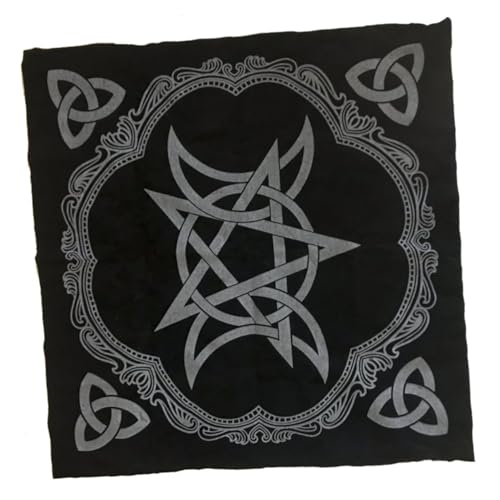 VALICLUD Tarot Tischdecke Fünf Punkte Stern Muster Altar Tuch aus Premium Lint Material Leicht Tragbar für Tarotkarten Brettspiel Zuhause und Outdoor Geeignet von VALICLUD