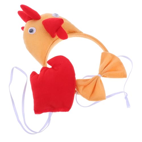 VALICLUD Teiliges Huhn Cosplay Kostüm Set mit Kopfband Fliege und Realistisch Gestaltetes Hühnerzubehör für Erwachsene und Bequemes Osterfest Party Accessoire von VALICLUD