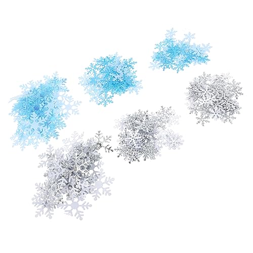 VALICLUD Teiliges Mini Schneeflocken Konfetti Set aus Polyester Bunte Weihnachtsdeko für DIY Basteln Tisch und Partydekoration Langlebig und Geeignet für Familien und Firmenfeiern von VALICLUD
