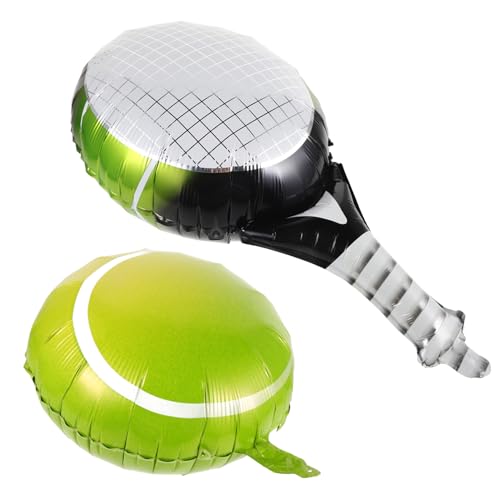 VALICLUD Teiliges Tennis Luftballon aus Aluminiumfolie Sportliche Partydeko mit Grünem Tennisschläger und Hellgelbem Tennisball Langlebig und Vielseitig für Indoor und Outdoor VALICLUD Teiliges Tennis Luftballon aus Aluminiumfolie Sportliche Partydeko mit Grünem Tennisschläger und Hellgelbem Tennisball Langlebig und Vielseitig für Indoor und Outdoor von VALICLUD