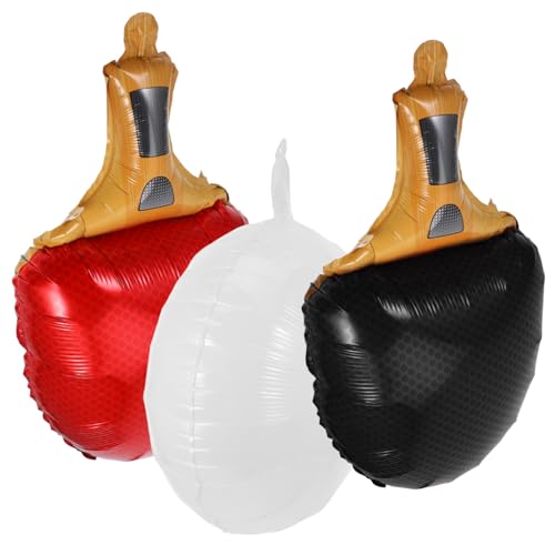 VALICLUD Teiliges Tischtennis Folienballons in Rot Sportliche Partydeko mit Paddle und Ballform Langlebige Aluminiumfolie für Geburtstag Sport Events und Feierlichkeiten von VALICLUD