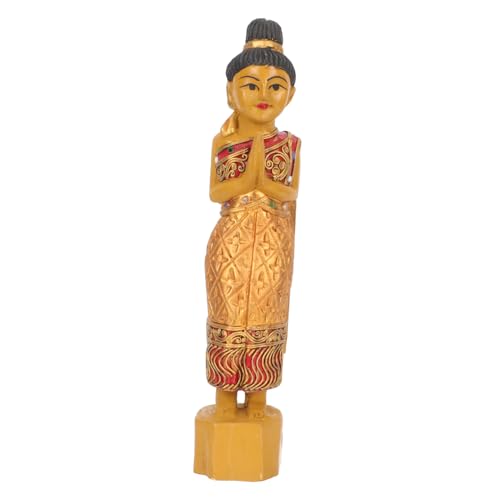 VALICLUD Thailand Stil Holzfigur Skulptur Handgeschnitzt Desktop Holzkunst Dekoration für Wohnzimmer Büro Moderne Inneneinrichtung VALICLUD Thailand Stil Holzfigur Skulptur Handgeschnitzt Desktop Holzkunst Dekoration für Wohnzimmer Büro Moderne Inneneinrichtung von VALICLUD