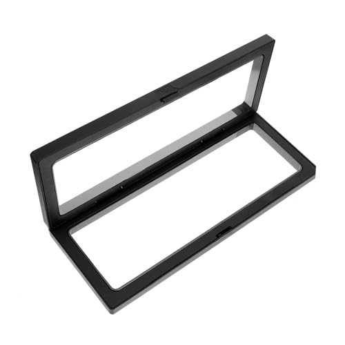 VALICLUD Transparente Schwebende Schmuck display box mit Flexiblem Pe membranrahmen Stabile Flache Aufbewahrungsbox für Münzen Armbänder Anhänger Praktische Dekorative Vitrine von VALICLUD