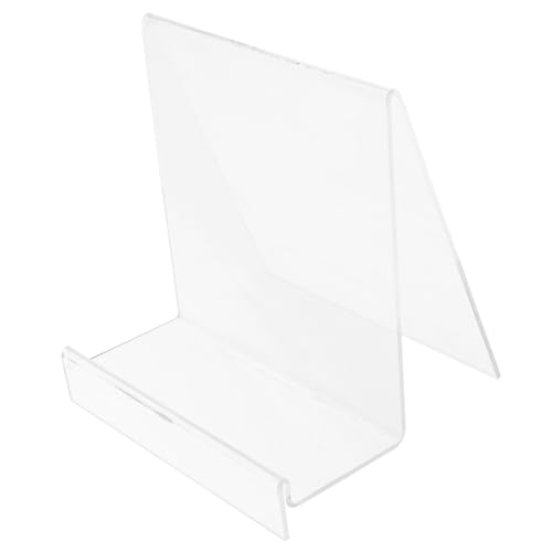 VALICLUD Transparenter Acryl Buchständer Breiter Mehrzweck Leseständer für Bücher Zeitschriften und Bilder Vielseitiger Tisch aufsteller für Zuhause Büro Schule und Bibliothek von VALICLUD