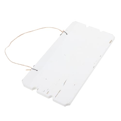 VALICLUD Unlackiertes Rechteckiges Holzschild mit Weißer Oberfläche Vielseitiges DIY banner für Türanhänger Beschreibbares Blanko holzschild für Basteln Dekoration und Eventanzeigen von VALICLUD