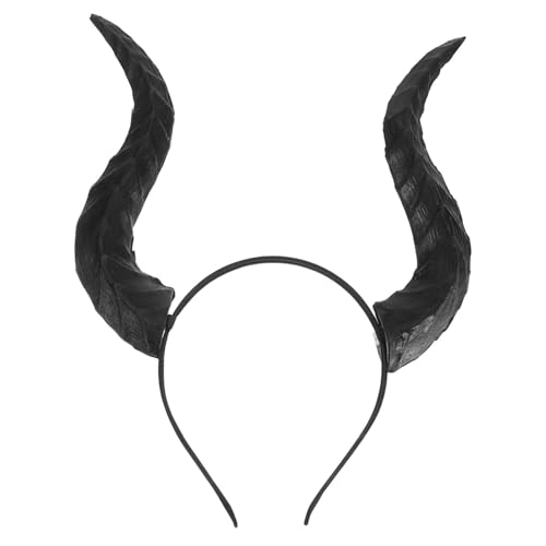 VALICLUD Verstellbares Abnehmbares Teufelshorn-stirnband für Halloween und Fasching Elastisches Leichtes Haarband für Damen und Herren für Kostüm Festzubehör von VALICLUD