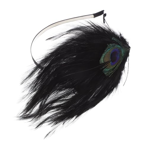 VALICLUD Vintage Haarreif mit Pfauenfeder Dekoratives Haarschmuck accessoire für Festival Cosplay und Party Stilvoller Kopfschmuck für Besondere Anlässe und Performance von VALICLUD