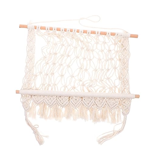 VALICLUD Wandregal mit Tassel Aufbewahrung Gewebter Wandteppich Halter Dekoratives Hängendes Aufbewahrungsnetz Platzsparendes Regal für Bücher und Wohnaccessoires VALICLUD Wandregal mit Tassel Aufbewahrung Gewebter Wandteppich Halter Dekoratives Hängendes Aufbewahrungsnetz Platzsparendes Regal für Bücher und Wohnaccessoires von VALICLUD