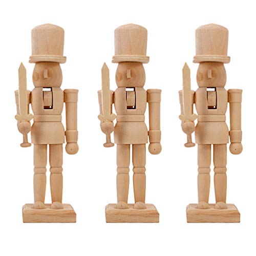 VALICLUD Weihnachten Nussknacker Figur Holzfiguren Bemalen Basteln Holz Nussknacker Soldat DIY Basteln Weihnachten Dekoration 12cm VALICLUD Weihnachten Nussknacker Figur Holzfiguren Bemalen Basteln Holz Nussknacker Soldat DIY Basteln Weihnachten Dekoration 12cm von VALICLUD