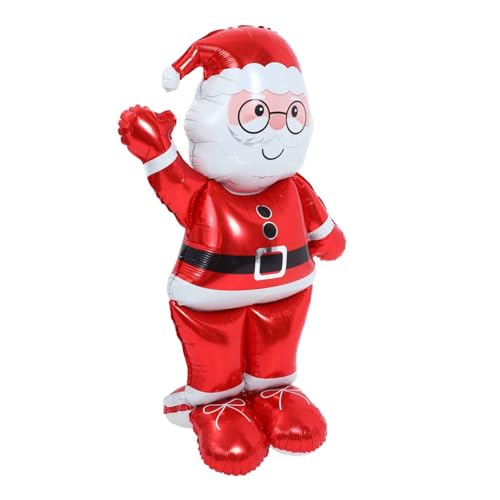 VALICLUD Weihnachtsmann Folienballon aus Aluminiumfolie Großer Aufblasbarer Weihnachtsballon für Partydekoration Stabiler Stehender Weihnachtsmann für Weihnachtsfeiern und Familienfeste VALICLUD Weihnachtsmann Folienballon aus Aluminiumfolie Großer Aufblasbarer Weihnachtsballon für Partydekoration Stabiler Stehender Weihnachtsmann für Weihnachtsfeiern und Familienfeste von VALICLUD