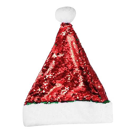 VALICLUD Weihnachtsmütze mit Doppelseitigen Wendepailletten Glänzend Weicher Plüsch Festlich Rot Grün Unisex Partyhut für Erwachsene und Weihnachtsfeier Deko und Kostüm VALICLUD Weihnachtsmütze mit Doppelseitigen Wendepailletten Glänzend Weicher Plüsch Festlich Rot Grün Unisex Partyhut für Erwachsene und Weihnachtsfeier Deko und Kostüm von VALICLUD