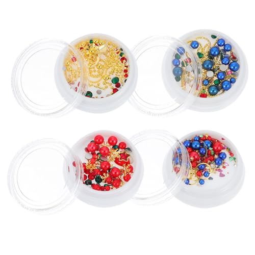 VALICLUD Weihnachtsnagel Dekorationsset Boxen Rhinestones Zinklegierung Nail Art Zubehör für DIY Maniküre Glitzernde Edelsteine für Nagelkunst zu Hause VALICLUD Weihnachtsnagel Dekorationsset Boxen Rhinestones Zinklegierung Nail Art Zubehör für DIY Maniküre Glitzernde Edelsteine für Nagelkunst zu Hause von VALICLUD
