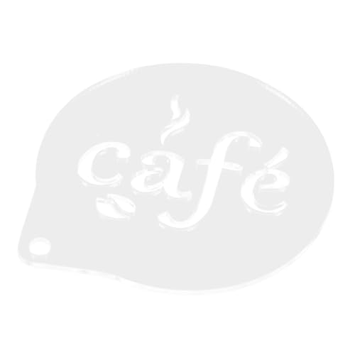 VALICLUD Wiederverwendbare Kaffeeschablone aus für Cappuccino Latte Art Präzise DIY Schablone mit Aufhängeloch Vielseitig für Milchkaffee Kakao Kuchen und Dessertdekoration von VALICLUD