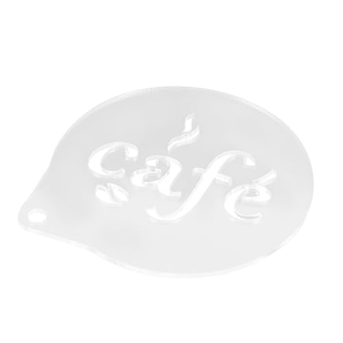 VALICLUD Wiederverwendbare Latte Schablone Cappuccino Milchschaum Dekorationsvorlage Spülmaschinenfest Langlebig für Kaffee Kuchen und Dessert DIY Leicht zu Reinigen und Anwenden von VALICLUD
