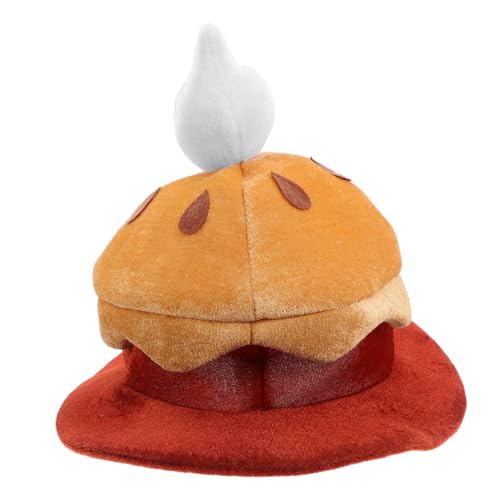 VALICLUD Wiederverwendbarer Pumpkin Kostümhut für Erwachsene Weicher Plüsch Food Cap Lustiges Halloween Weihnachten Erntedankfest Party Fotorequisit Dekorative Runde Mütze für Rollenspiele von VALICLUD