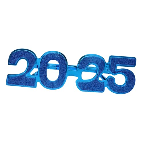 VALICLUD Year Party Brille mit Blauem Glitzereffekt Leichte Langlebige Silvester Partybrille für Damen und Herren Lustiges Accessoire für Tanz und Feierlichkeiten von VALICLUD