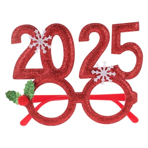 VALICLUD Zahlenbrille Partybrille Xmas Eyeglasses Prop Wiederverwendbar Rot Festliche Fotorequisite für Weihnachten Silvester Feier VALICLUD Zahlenbrille Partybrille Xmas Eyeglasses Prop Wiederverwendbar Rot Festliche Fotorequisite für Weihnachten Silvester Feier von VALICLUD
