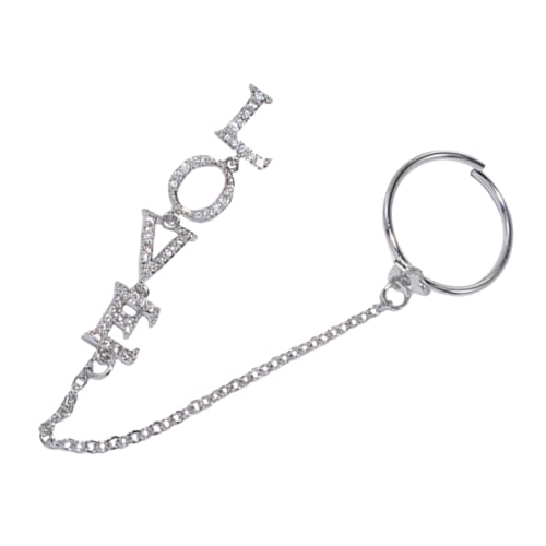 VALICLUD Zircon Love Nagel Schmuck Kette Silber Farbton Maniküre Charms für Fingernägel und Kunstnägel Dekorative Nagelketten für Natürliche und Künstliche Nägel für Partys und Festivals VALICLUD Zircon Love Nagel Schmuck Kette Silber Farbton Maniküre Charms für Fingernägel und Kunstnägel Dekorative Nagelketten für Natürliche und Künstliche Nägel für Partys und Festivals von VALICLUD