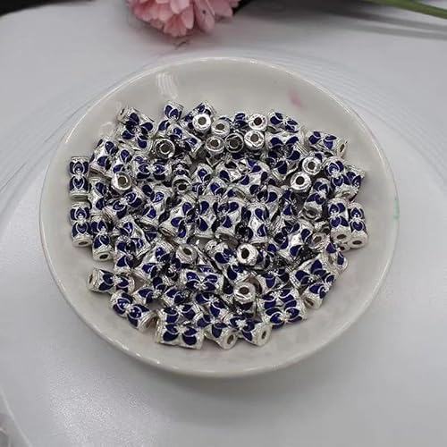 Exquisite handgefertigte Perlen, Loch aus Legierung 2.0, geteilt, langes Perlentrennrohr, Eimerperlen, Zubehör zum Trennen der Perlen. Farbe: 5, Größe: 50 Stück Exquisite handgefertigte Perlen, Loch aus Legierung 2.0, geteilt, langes Perlentrennrohr, Eimerperlen, Zubehör zum Trennen der Perlen. Farbe: 5, Größe: 50 Stück von VALISS