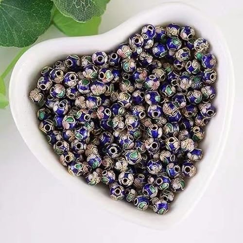 Exquisite handgefertigte Perlen, handgebranntes blaues Perlen-Zubehör, DIY-Zubehör für Armband, geteilte Perlen aus Emaille, Kupferreifen. (Farbe: 6, Größe: 8 mm, 2 Exquisite handgefertigte Perlen, handgebranntes blaues Perlen-Zubehör, DIY-Zubehör für Armband, geteilte Perlen aus Emaille, Kupferreifen. (Farbe: 6, Größe: 8 mm, 2 von VALISS