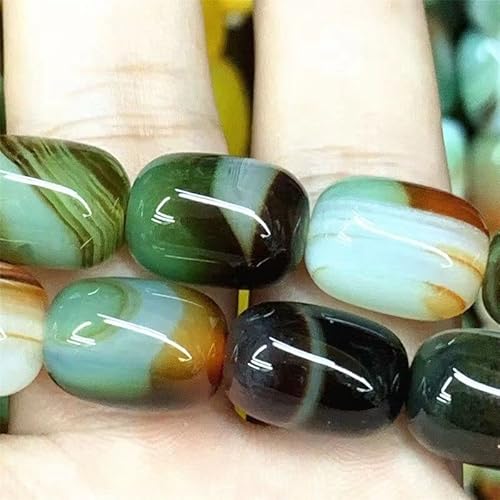 Exquisite handgefertigte Perlen, natürliche Achatfassperlen, lose Perlen, Drahtgewickelte Linien, halbfertige DIY-Zubehör, getrennt durch Achatperlen. ( Color : 13*18mm von VALISS